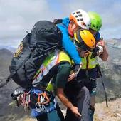 Rescatado en helicóptero en el Espigüete por una rotura en el gemelo