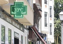 Termómetros en Palencia en la ola de calor de julio.