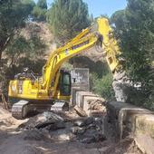 La CHD inicia la demolición de la Presa Grande en el río Voltoya en Nava de la Asunción