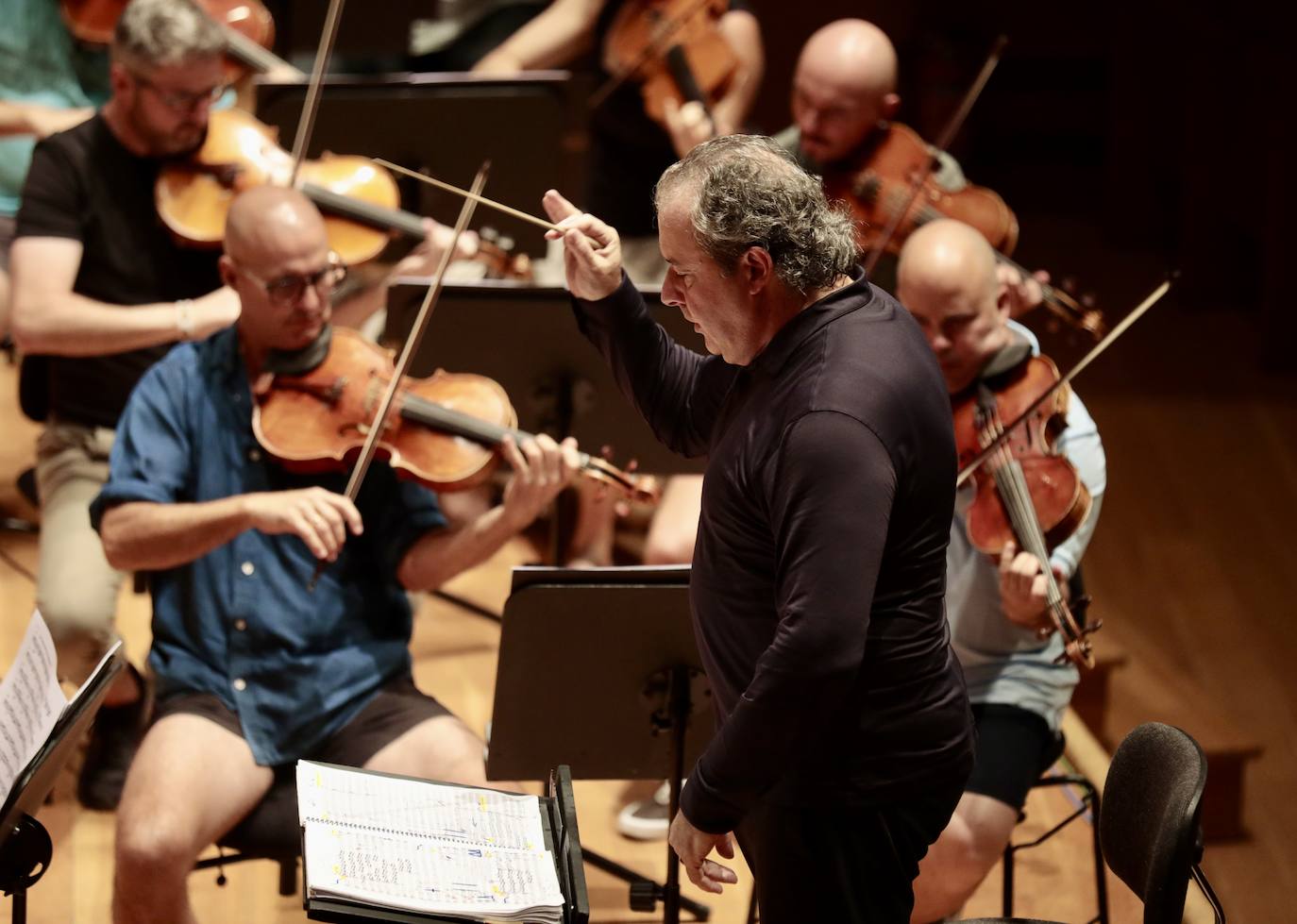 Ensayo de la Orquesta Sinfónica de Castilla y León en el Centro Cultural Miguel Delibes