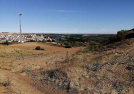 Lugar donde va a construirse una balsa e instalaciones fotovoltáicas.