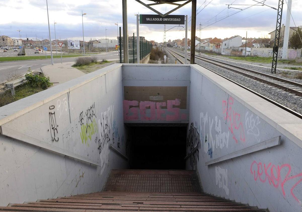 Túnel del apeadero de la Universidad.