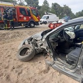 Tres heridos en un accidente de tráfico en la N-122 a la altura de Sardón