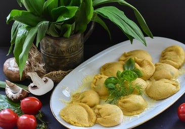 Raviolis rellenos de ricotta y espinacas