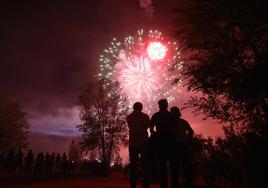 Fuegos artificiales durante las Fiestas de Valladolid.