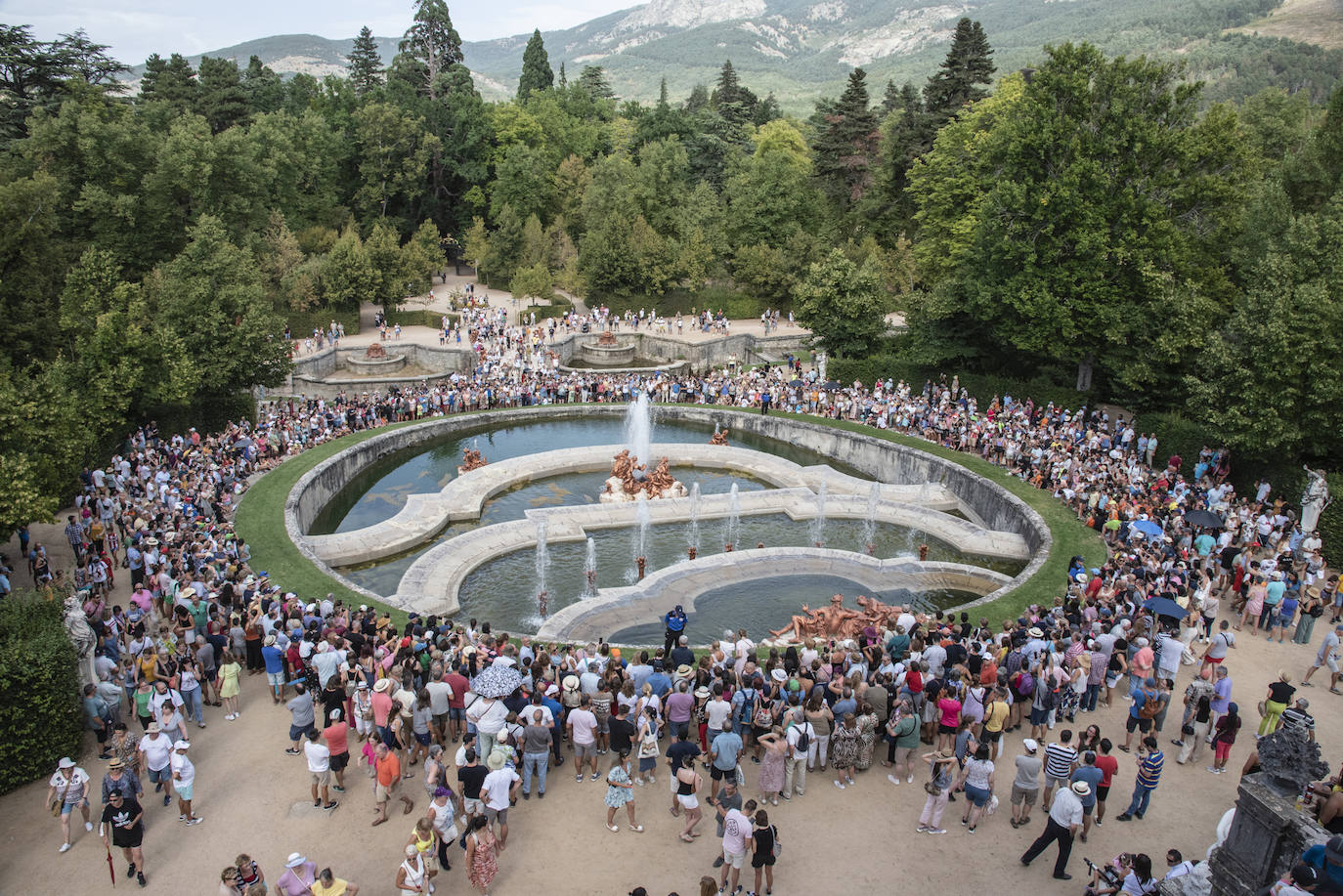 El último espectáculo de las fuentes de La Granja, en imágenes