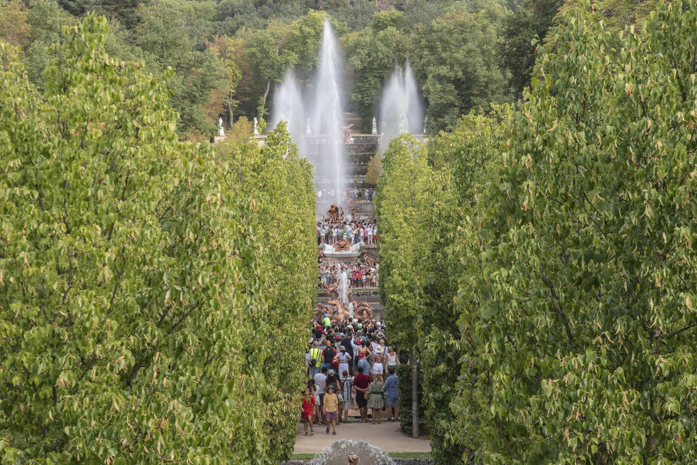 El último espectáculo de las fuentes de La Granja, en imágenes