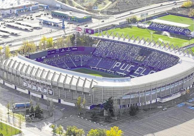 Vista aérea del Nuevo Zorrilla y los campos Anexos.