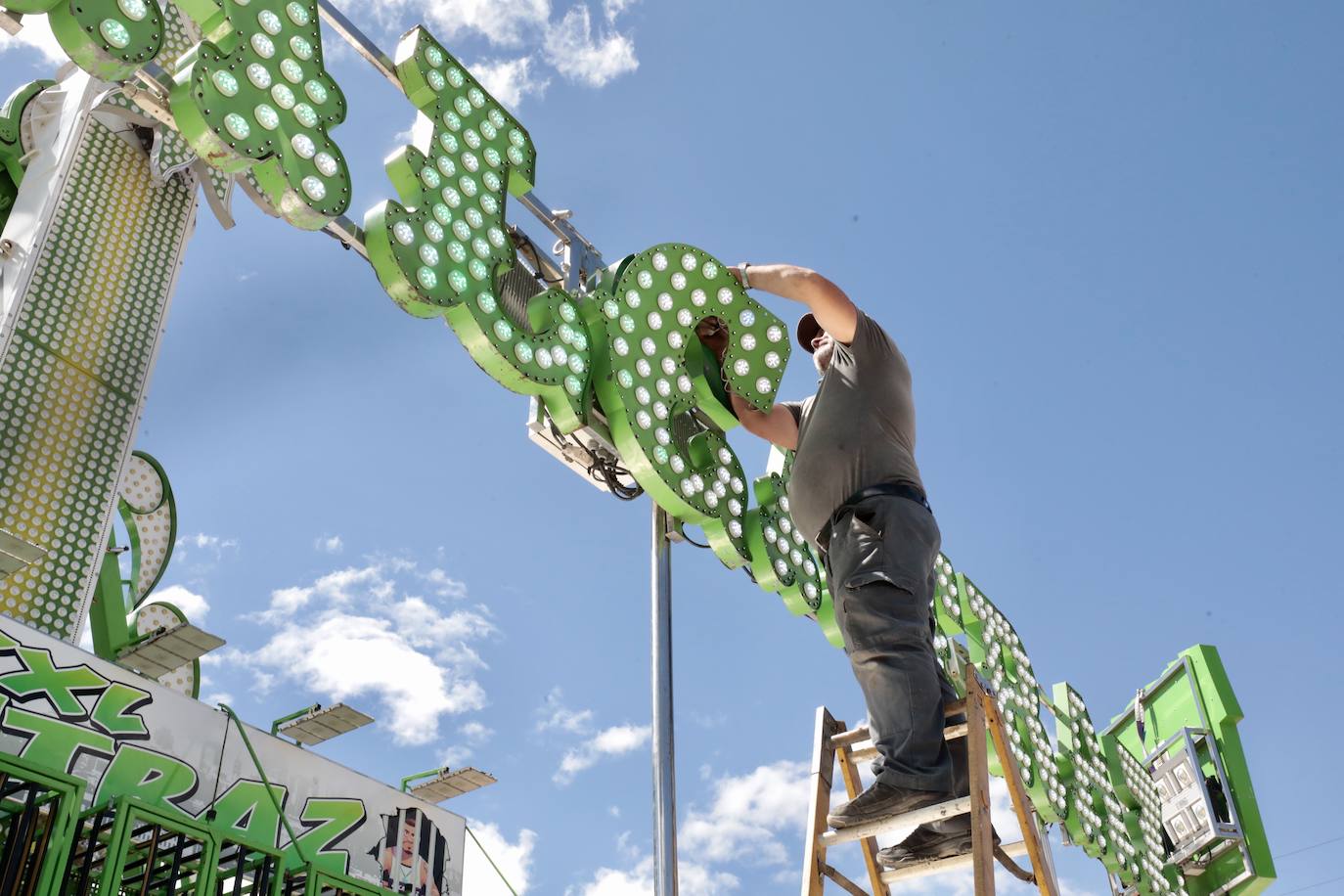 Montaje de las ferias en Valladolid