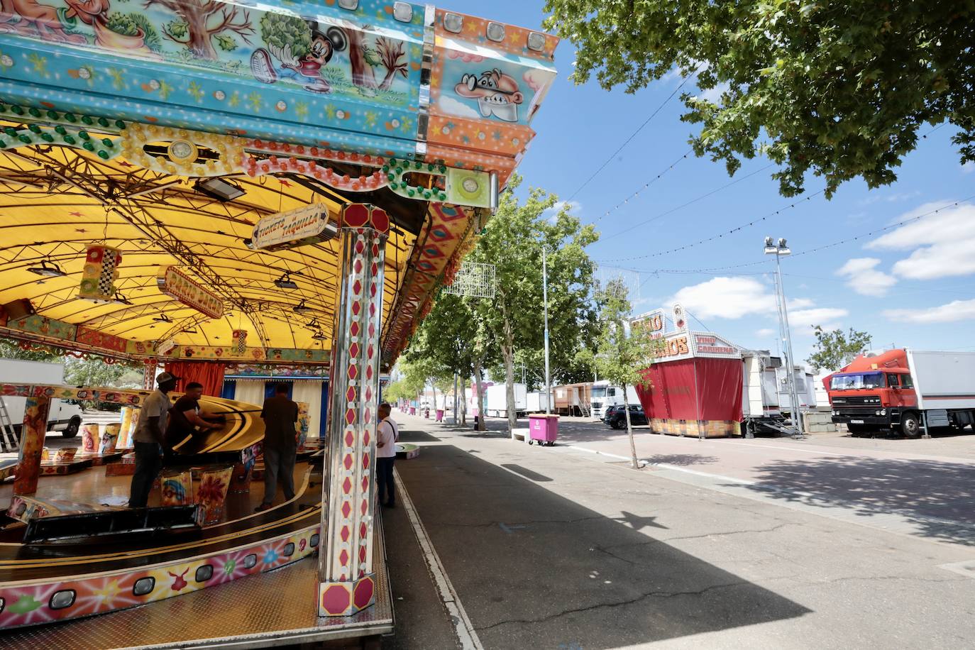 Montaje de las ferias en Valladolid