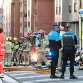 Los Bomberos apuntan a una fuga de gas y una chispa como causa del siniestro de Parquesol