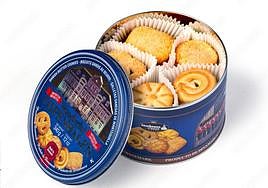 Caja de galletas danesas.