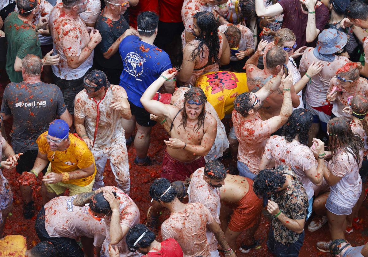 La Tomatina de Buñol, en imágenes