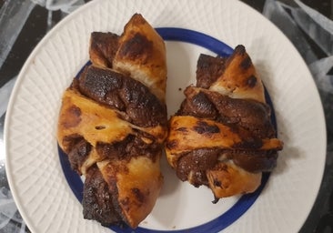 Croissants de chocolate caseros en media hora