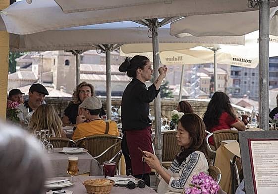 Terraza de un establecimiento hostelero de la capital.