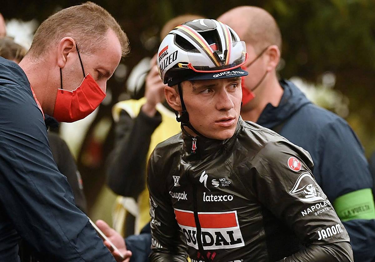 Remco Evenepoel, después de la última etapa celebrada en Caravaca.