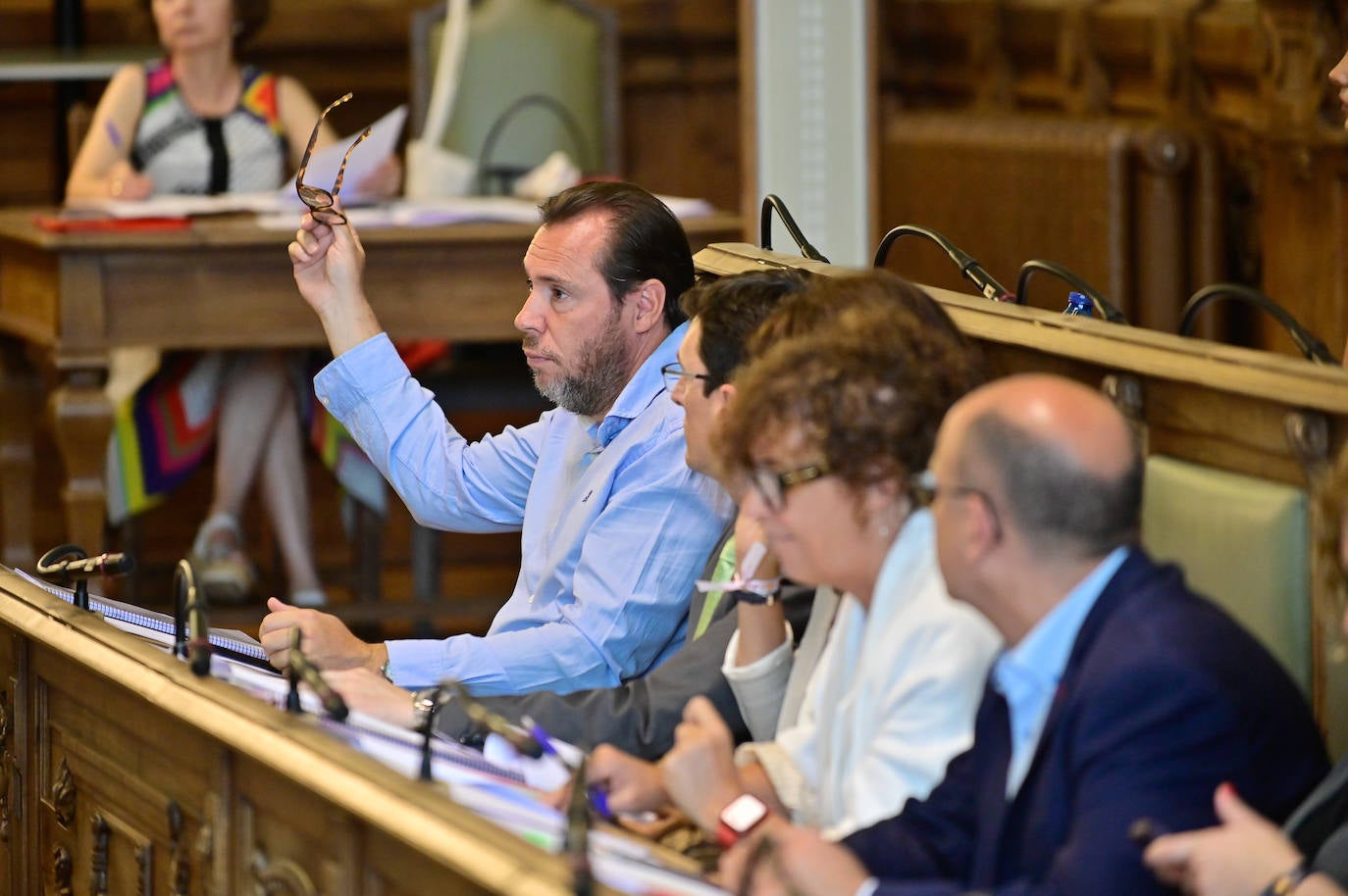 Óscar Puente interviene en el Pleno del mes de julio.