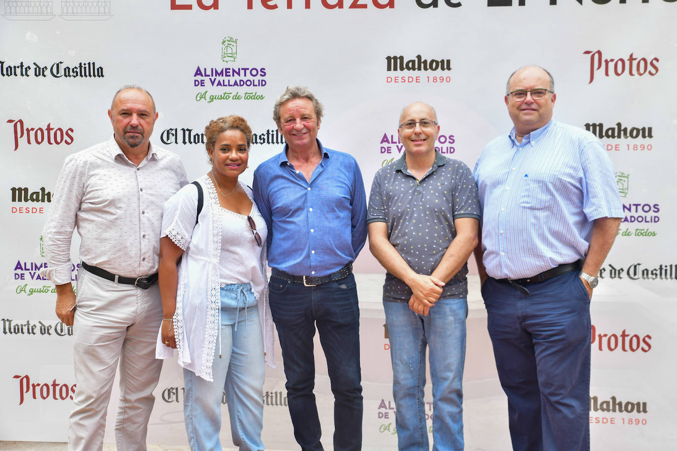 Jorge Díaz, Niurka Jiménez, Honorato Calleja, Jesús San José (Pescador de Villagarcía) y Francisco Blanco (Almacenes Norte).