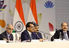 Rauniones previas del G-20 en Nueva Delhi.