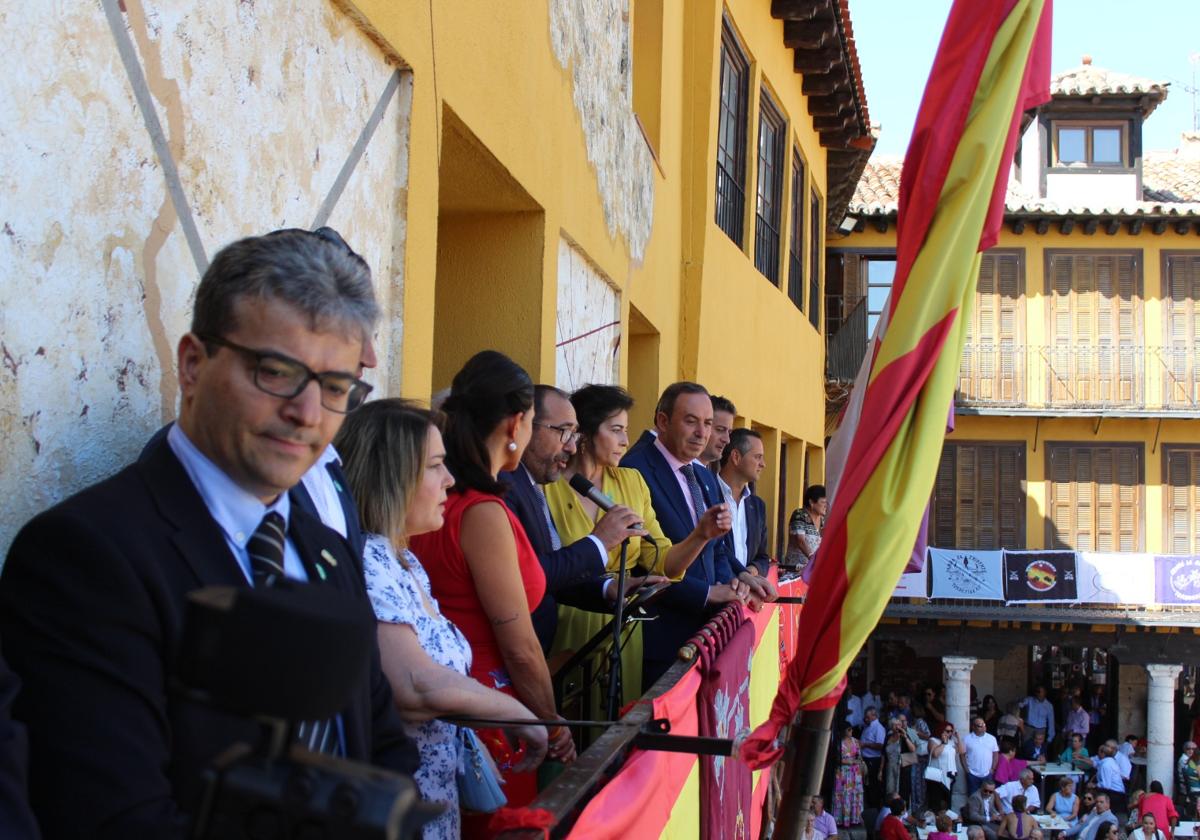 Miguel Ángel Oliveira, alcalde de Tordesillas, durante el pregón.