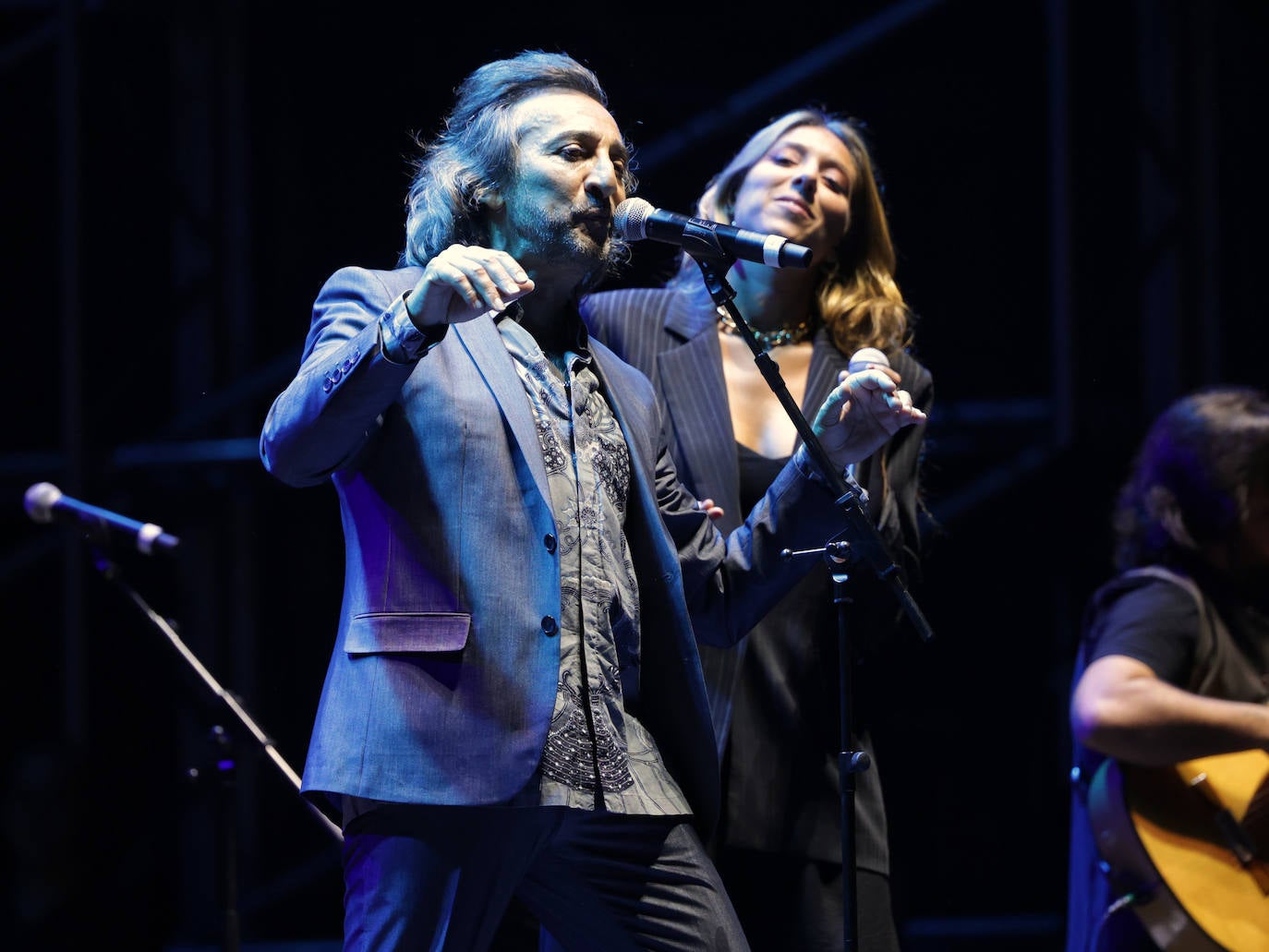 Antonio Carmona y Niña Pastori en sus conciertos de la Plaza Mayor de Valladolid
