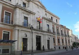 Fachada de la Audiencia de Valladolid, en una imagen de archivo.
