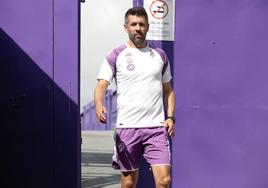 Pezzolano salta a los Anexos en el entrenamiento del pasado martes.