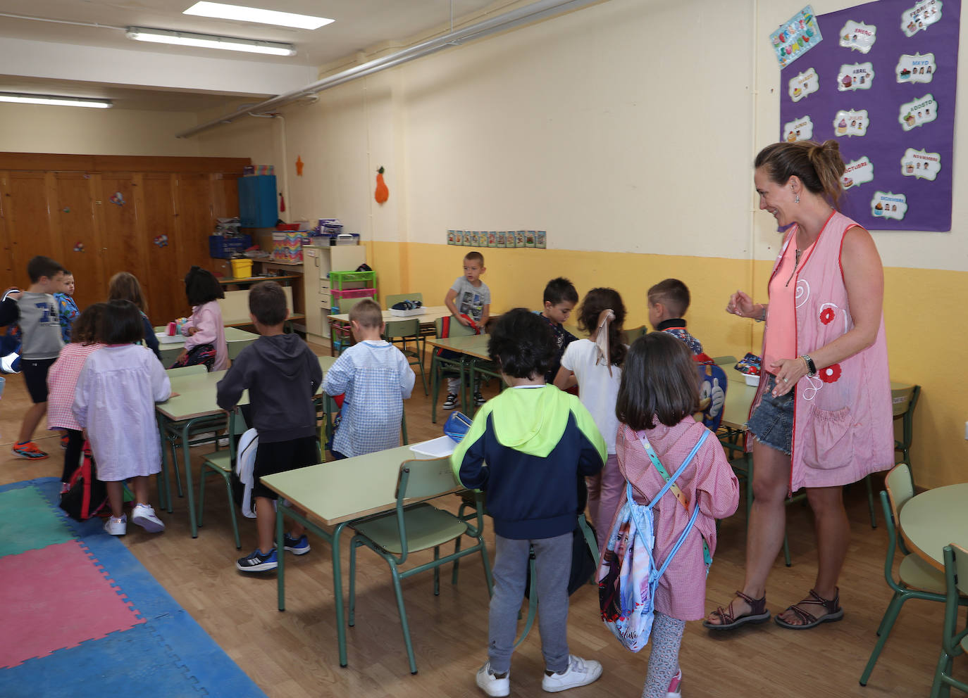 Los alumnos de Dueñas ya reciben clases en Venta de Baños