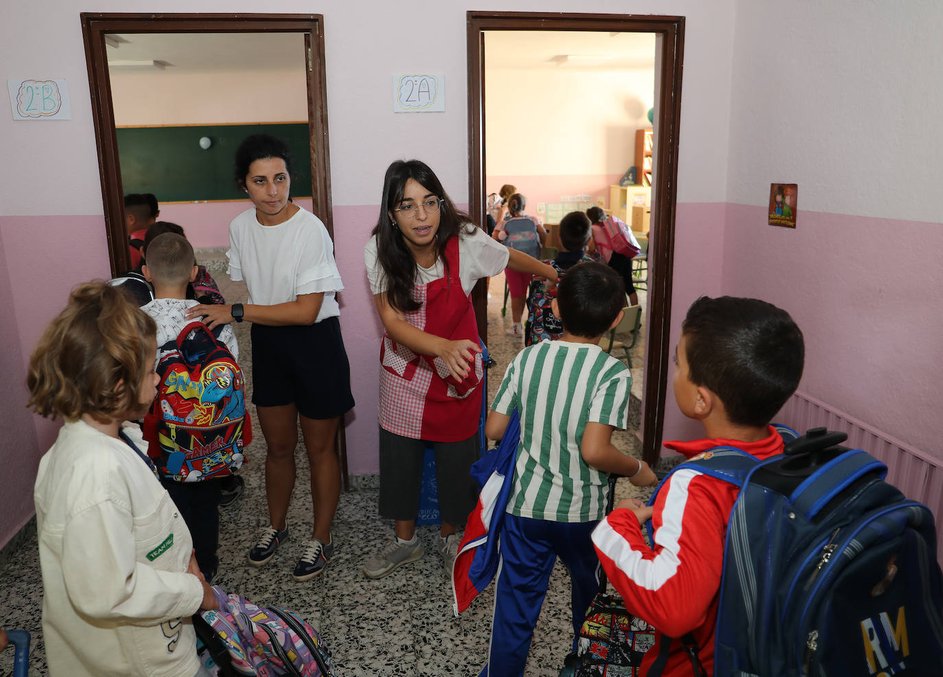 Los alumnos de Dueñas ya reciben clases en Venta de Baños