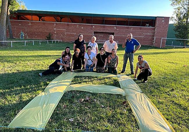 Detalle de una de las letras del cartel.