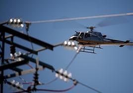 I-DE revisa con cámaras termográficas sus tendidos eléctricos.