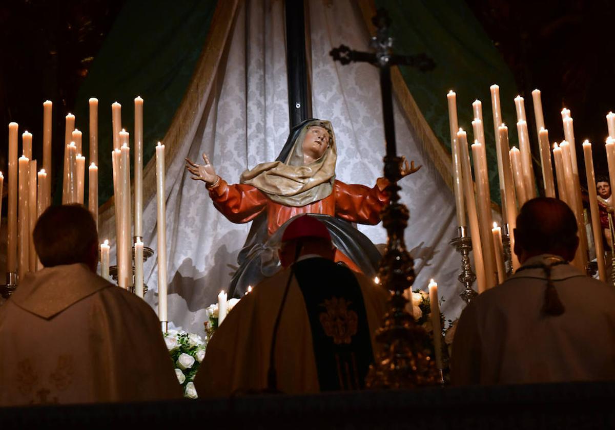 La imagen de la Dolorosa de la Vera Cruz.