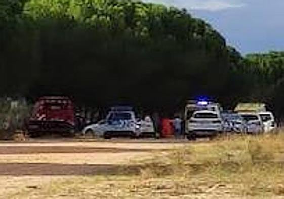 Despliegue policial y sanitario tras el accidente.