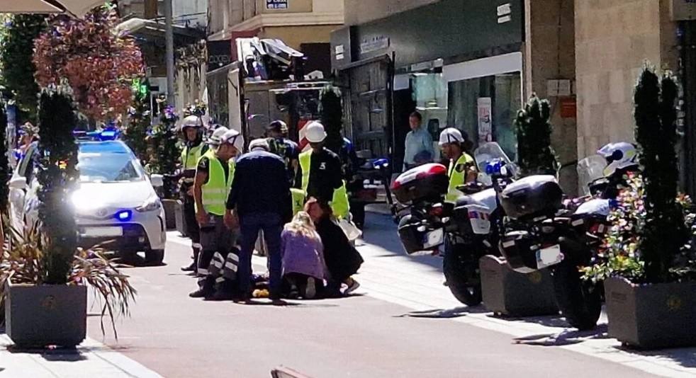 Herido un operario al caer desde una grúa en María de Molina