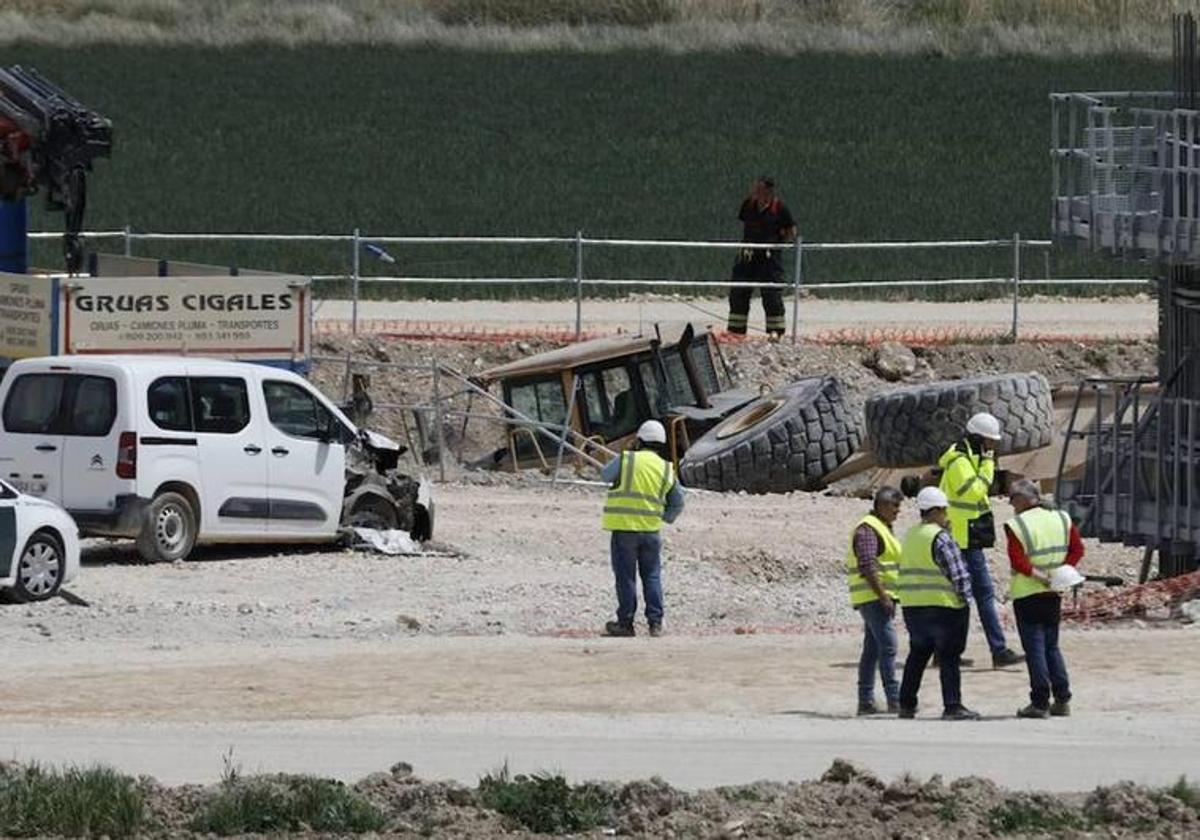 Accidente en las obras de la A-11 en el que murió un trabajador.