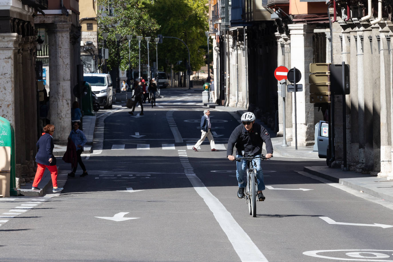 Imágenes del centro de Valladolid en el Día Sin Coche