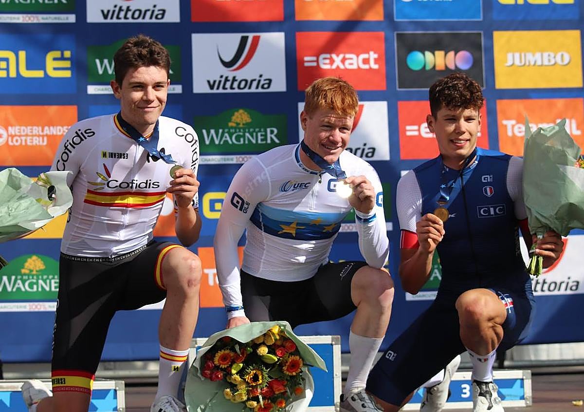 Imagen secundaria 1 - El ciclista de Valladolid Iván Romeo, subcampeón de Europa sub-23