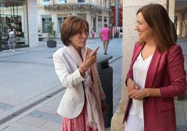 Mariluz Hermoso, a la izquierda, conversa con Patricia Nieto.