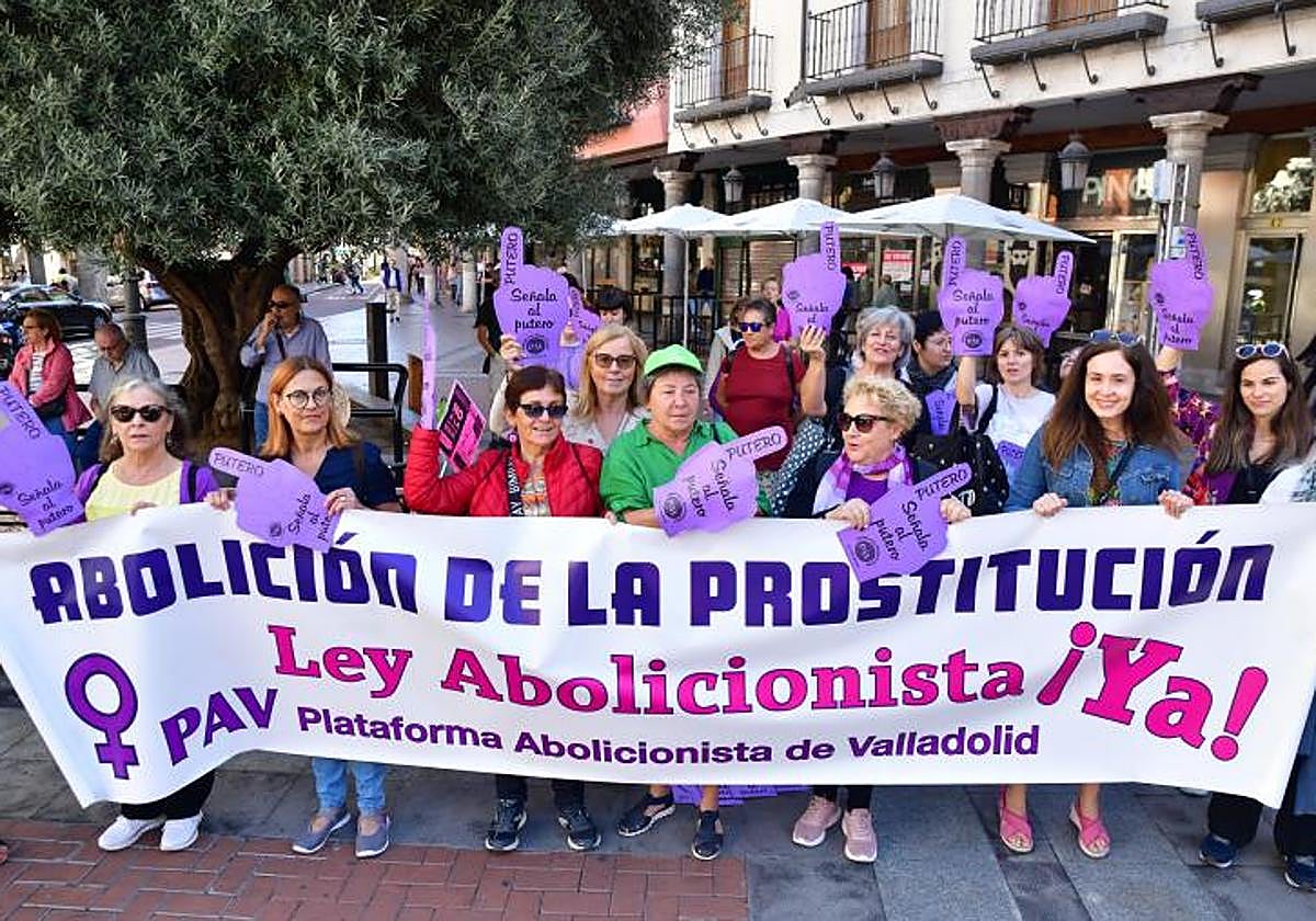 Manifestación en Fuente Dorada por la abolición de la prostitución.