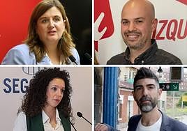 Arriba, Clara Martín y Ánge Galindo; abajo, Noemí Otero y Guillermo San Juan.