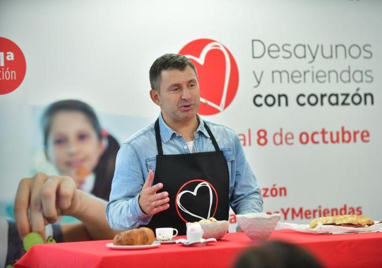 Victor Martín durante el evento realizado por la Cruz Roja.