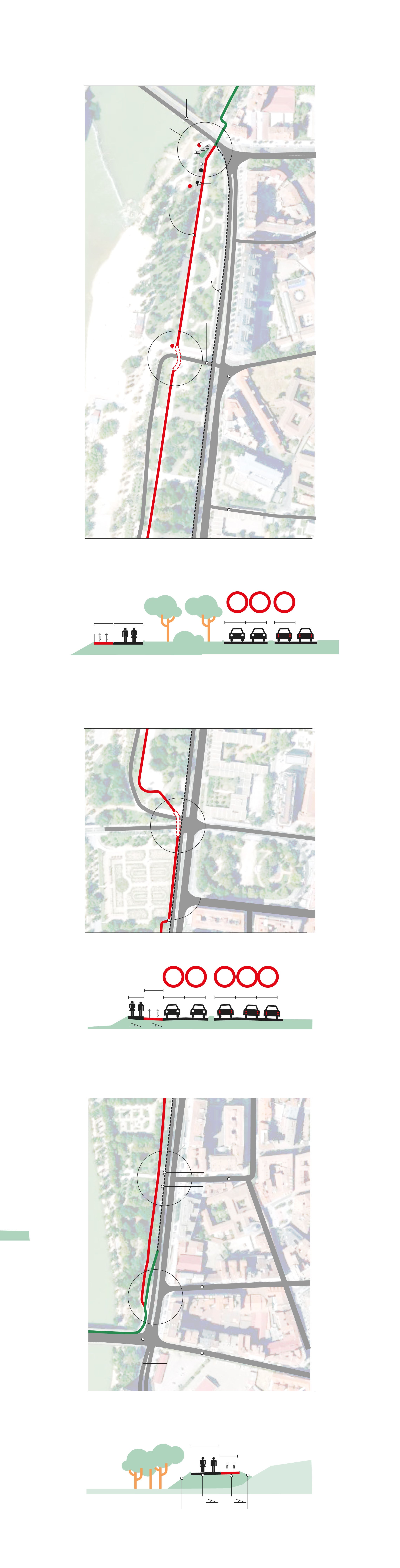 El proyecto ha cambiado radicalmente desde que, en julio de este año, el equipo de gobierno presentara las modificaciones al actual carril bici que conecta el Puente Mayor con el de Isabel la Católica