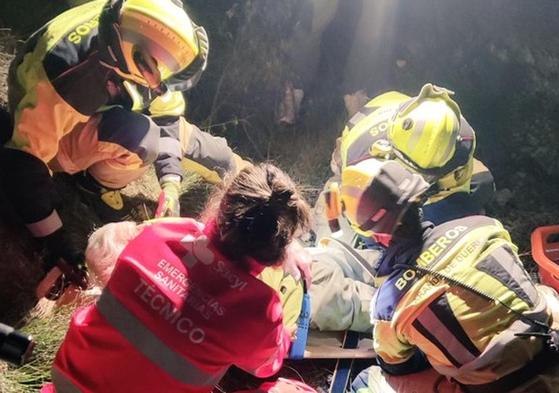 Rescate de una persona en un terreno abrupto entre Hontangas y Sequera de Haza.