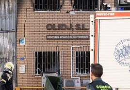 Incendio en tres naves de Santovenia de Pisuerga