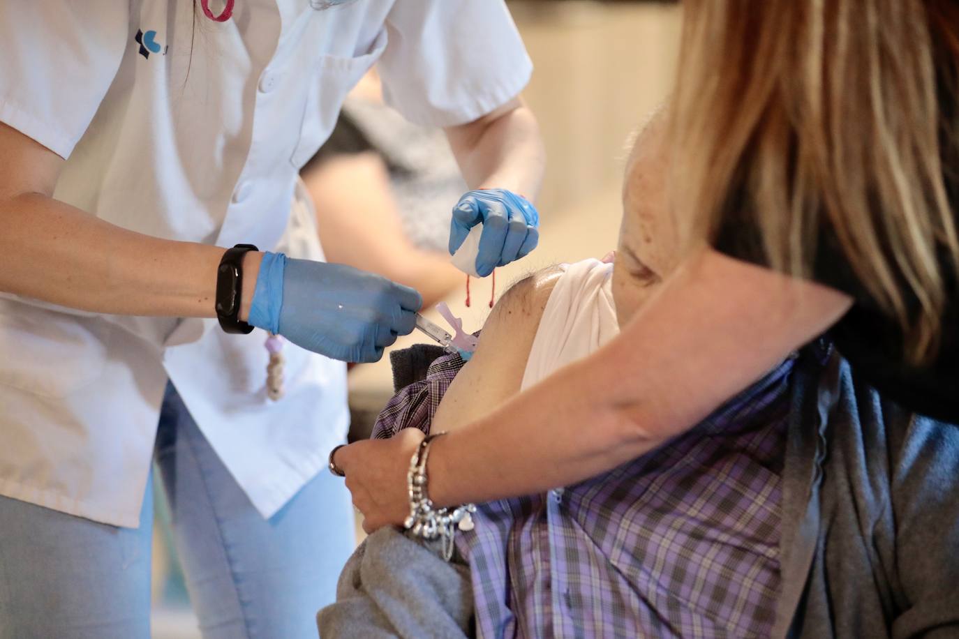 Así ha sido la vacunación de la Covid y la gripe en la residencia El Villar de Laguna de Duero