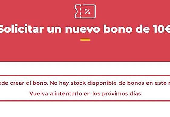 Web colapsada y bonos de descuento del comercio agotados en minutos