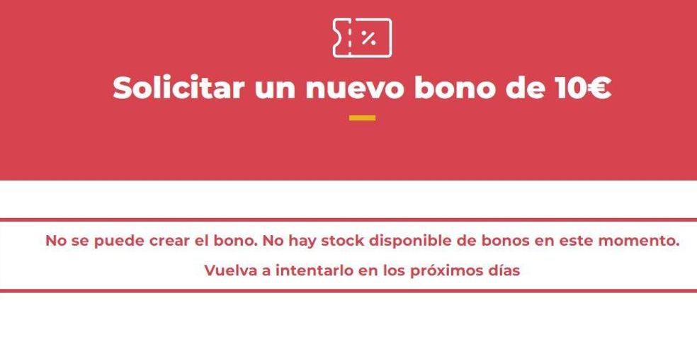 Web colapsada y bonos de descuento del comercio agotados en minutos