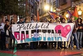 Las imágenes de la concentración a favor de Palestina en Valladolid