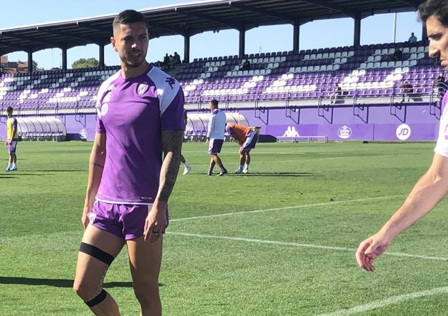 Javi Sánchez, al abandonar los Campos Anexos.