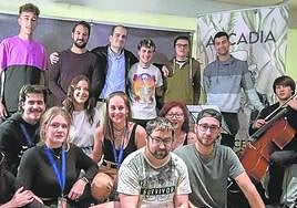 Algunos integrantes de la asociación cultural Arcadia.